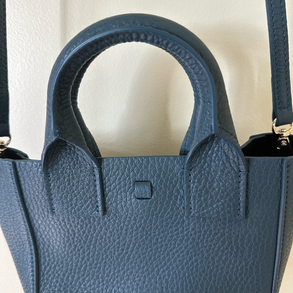 Yvonne Kone Navy Blue Leather Mini Tote – Made in Italy - Picture 2 of 6